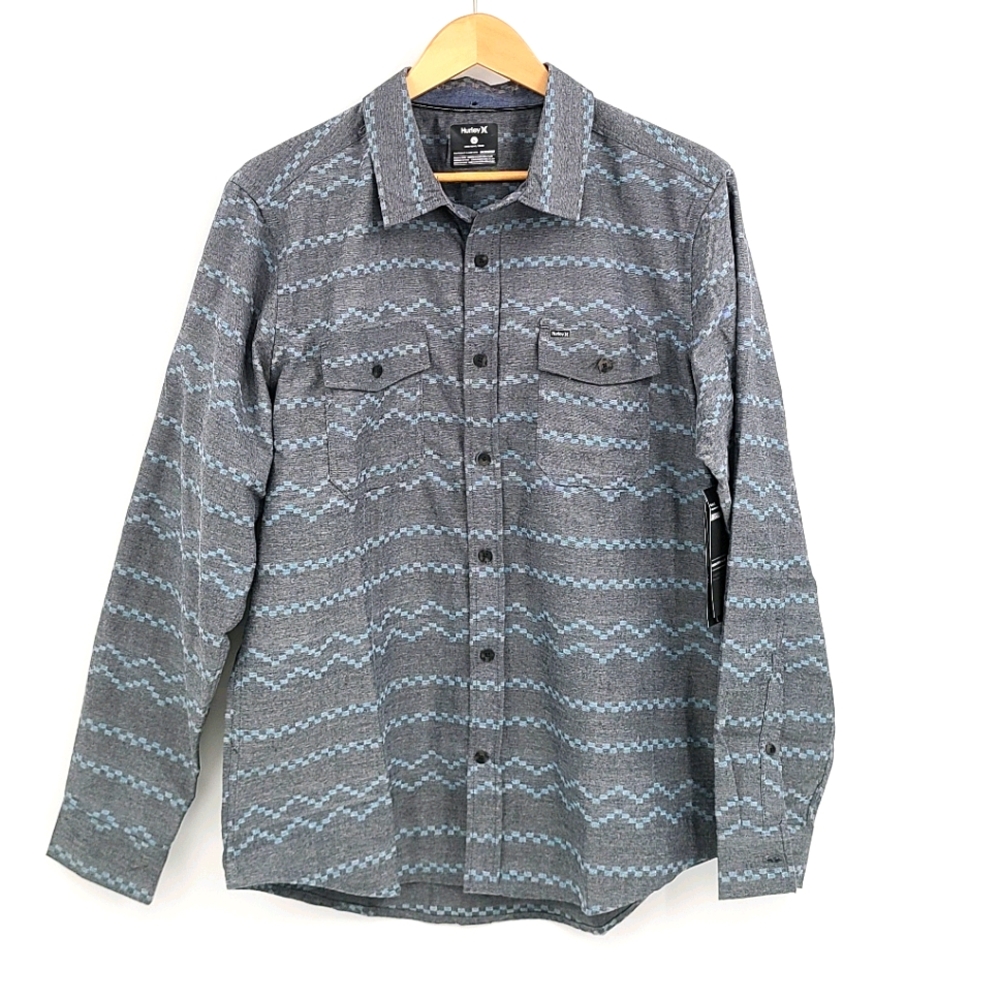 Hurley Dri Fit Buttom Down Aztec Print Shirt